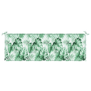 Trädgårdsbänk-kudde Blommor Grön 150 x 50 x 4 cm Oxford tyg