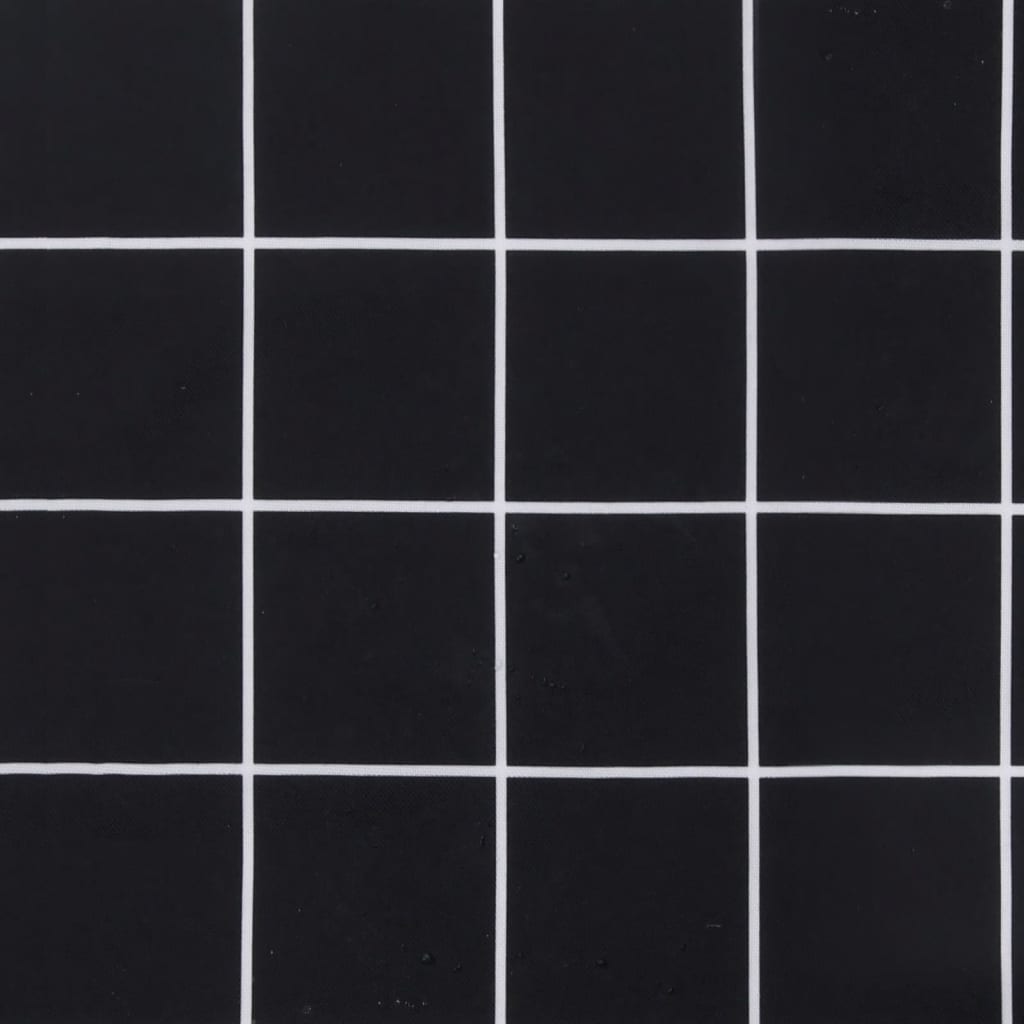 Stolsdynor för stolar med hög rygg 2 st svartrutig tyg