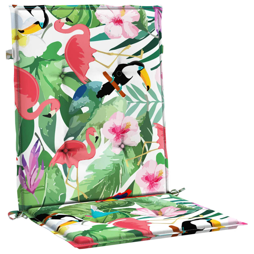 Stolsdynor för stolar med låg rygg 6 st flerfärgad tyg