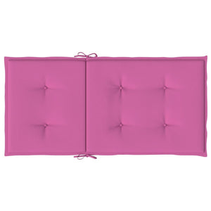 Stolsdynor för stolar med låg rygg 2 st rosa tyg