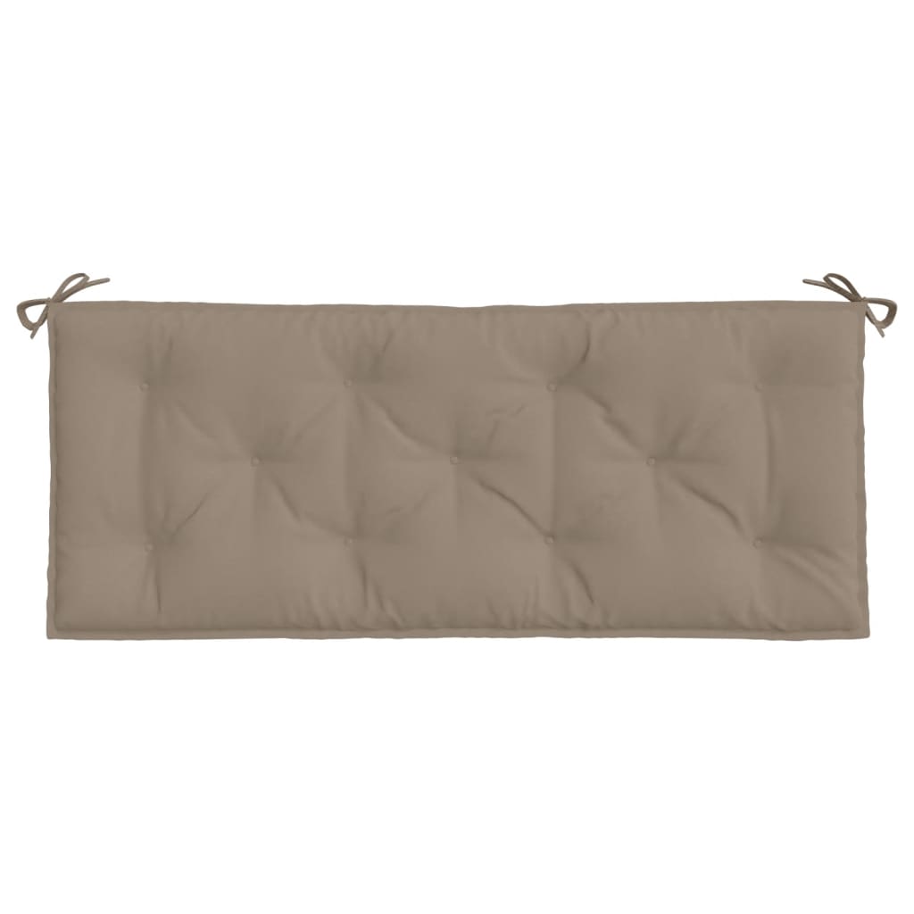 Bänkdynor för trädgården 2st Taupe 120x50x7cm oxfordtyg
