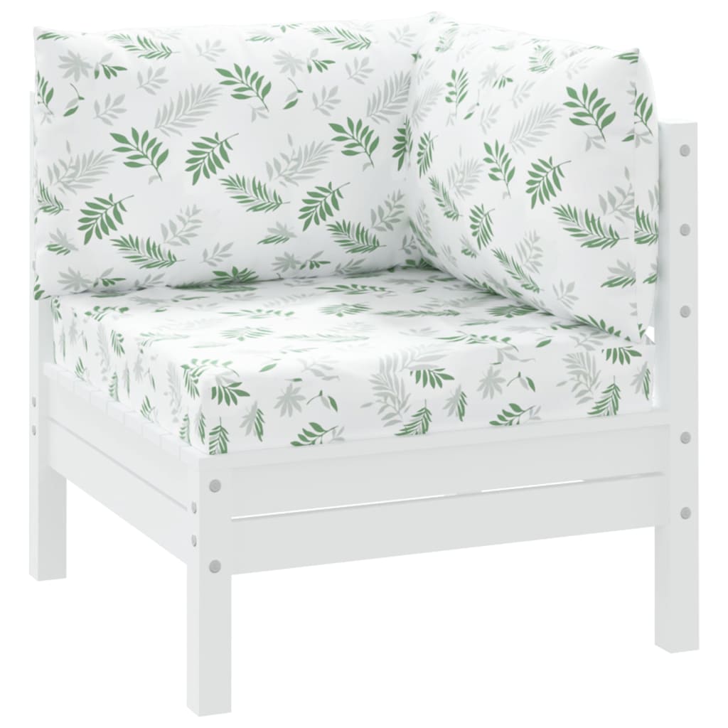 Dynor till pallsoffa 3 st bladmönster Oxford-tyg