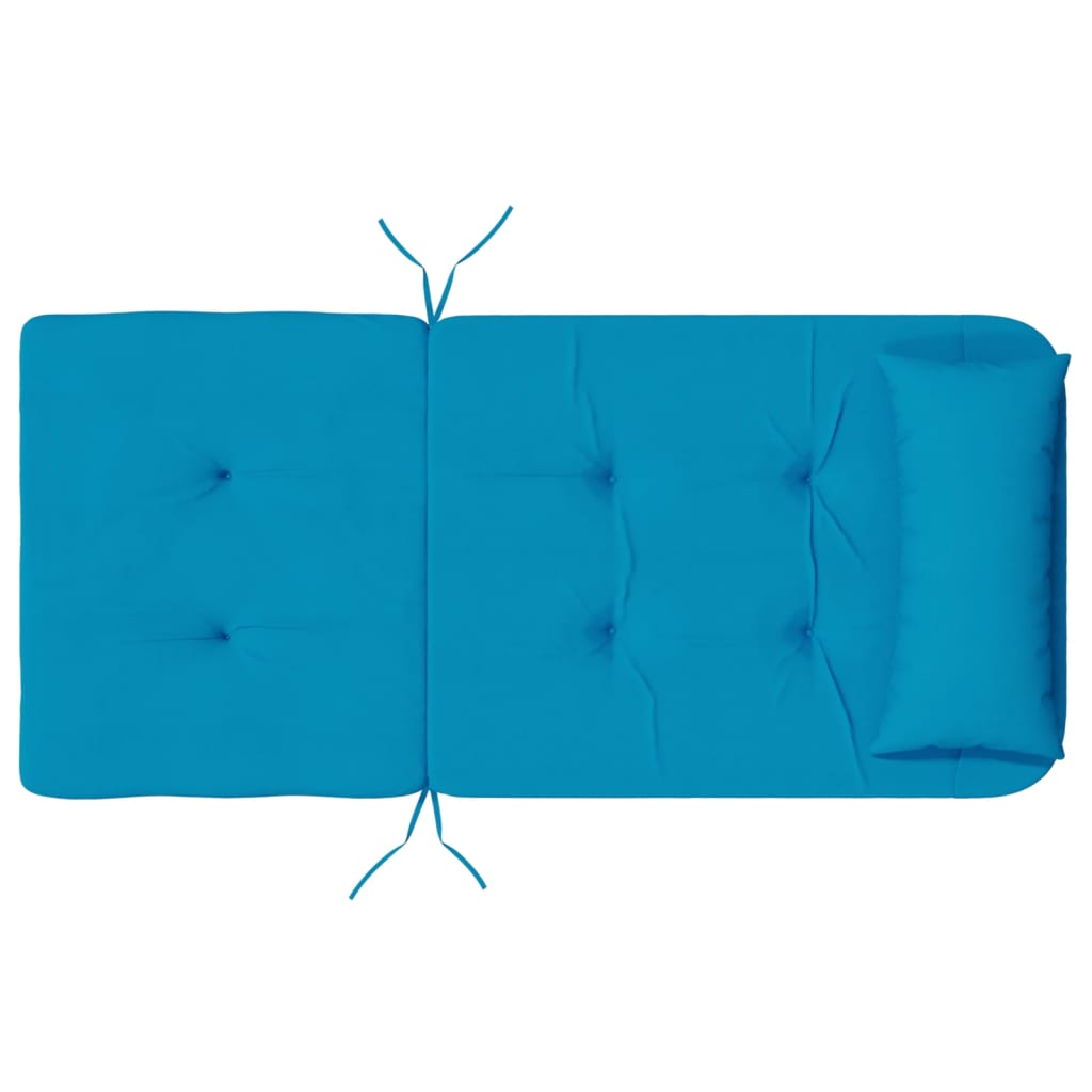 Stolsdynor för däckstolar 2 st ljusblå oxfordtyg