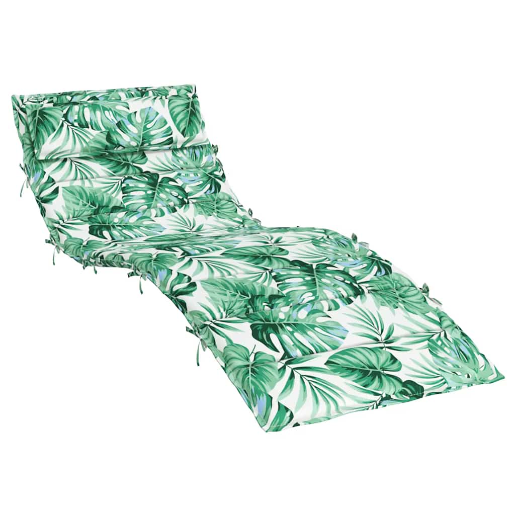 Dyna till solsäng bladmönster 180x60x4 cm oxfordtyg