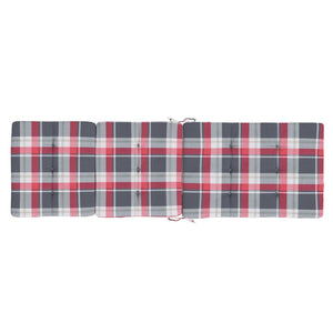 Stolsdynor för däckstolar 2 st rödrutig oxfordtyg