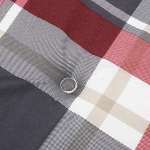 Stolsdynor för däckstolar 2 st rödrutig oxfordtyg