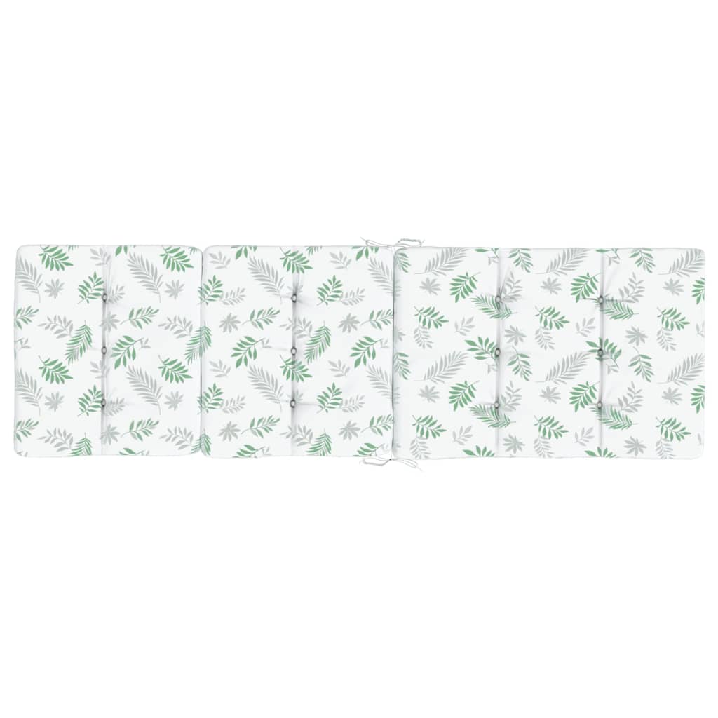 Stolsdynor för däckstolar 2 st bladmönster oxfordtyg