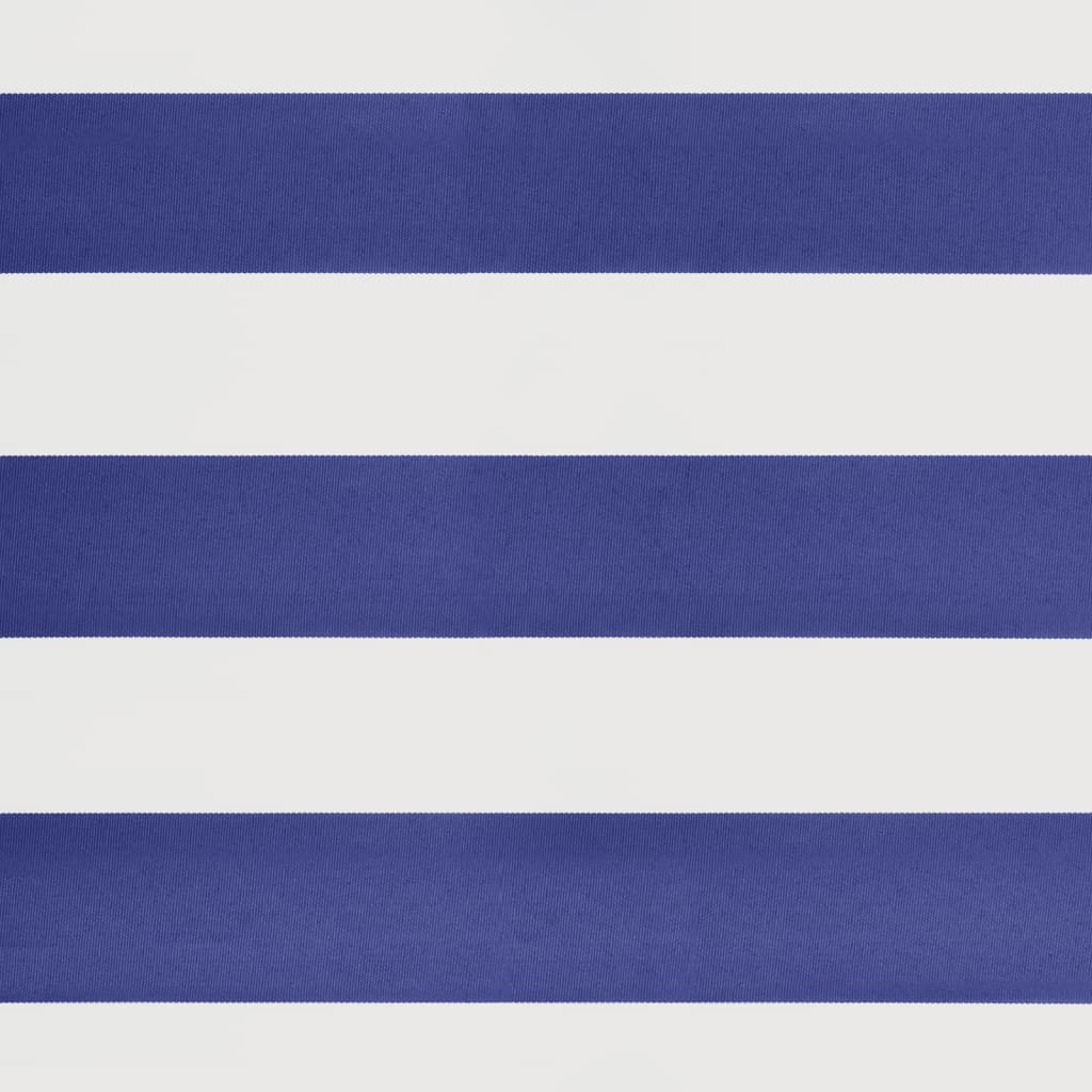 Markis infällbar blå och vit 4x3 m tyg och aluminium