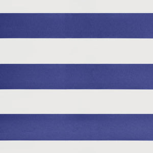 Markis infällbar blå och vit 4x3 m tyg och aluminium