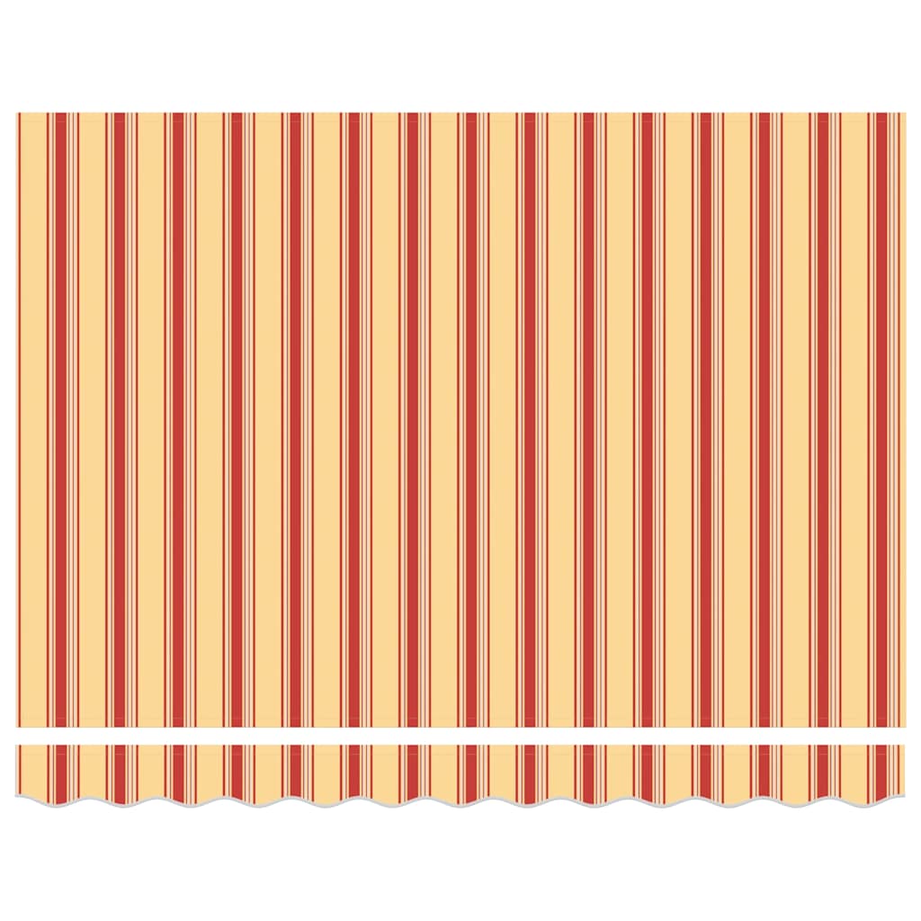 Markis infällbar gul och vit 3x2,5 m tyg&aluminium