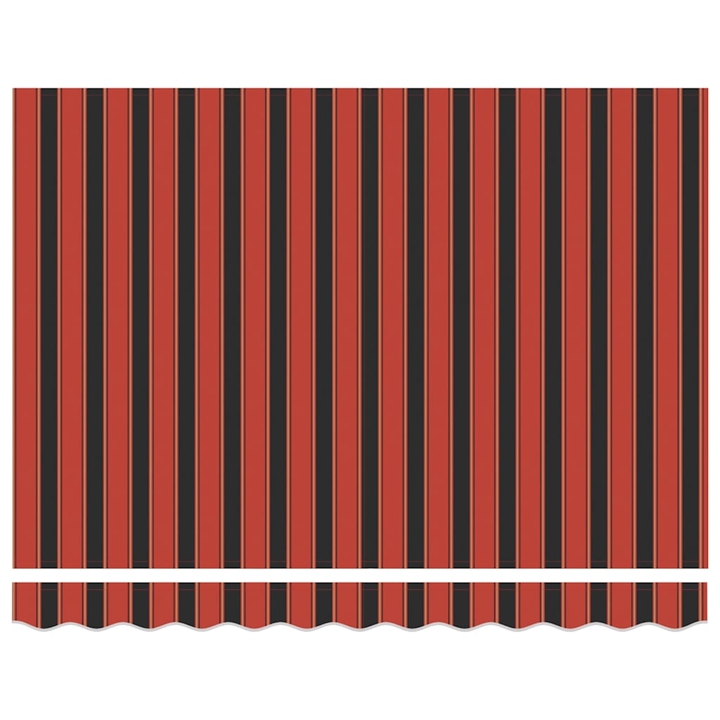 Markis infällbar orange och brun 3x2,5 m tyg&aluminium