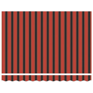 Markis infällbar orange och brun 3x2,5 m tyg&aluminium