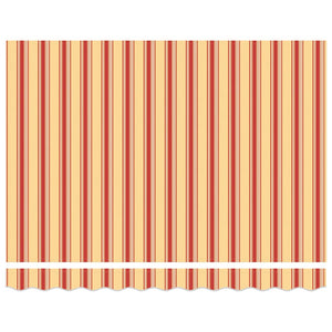 Markis infällbar gul och vit 3,5x2,5 m tyg&aluminium