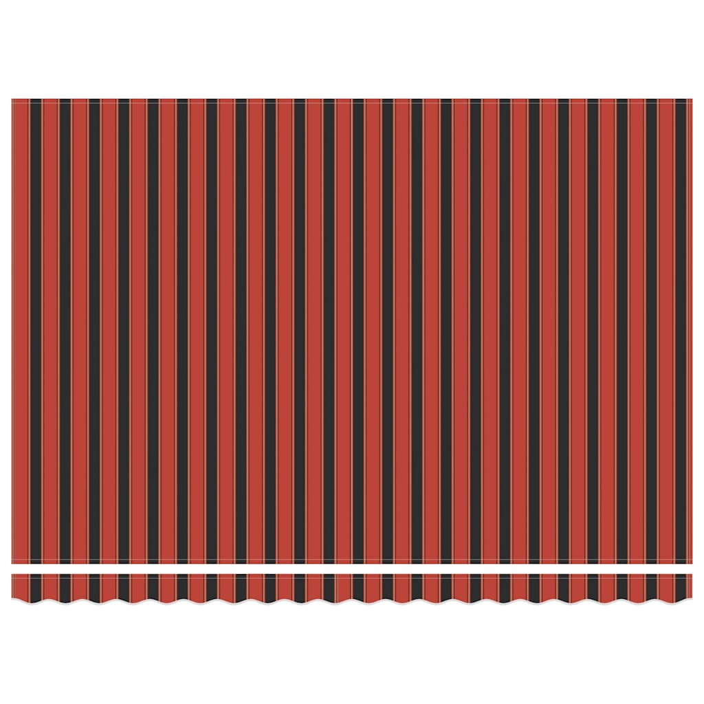 Markis infällbar orange och brun 4,5x3 m tyg&aluminium