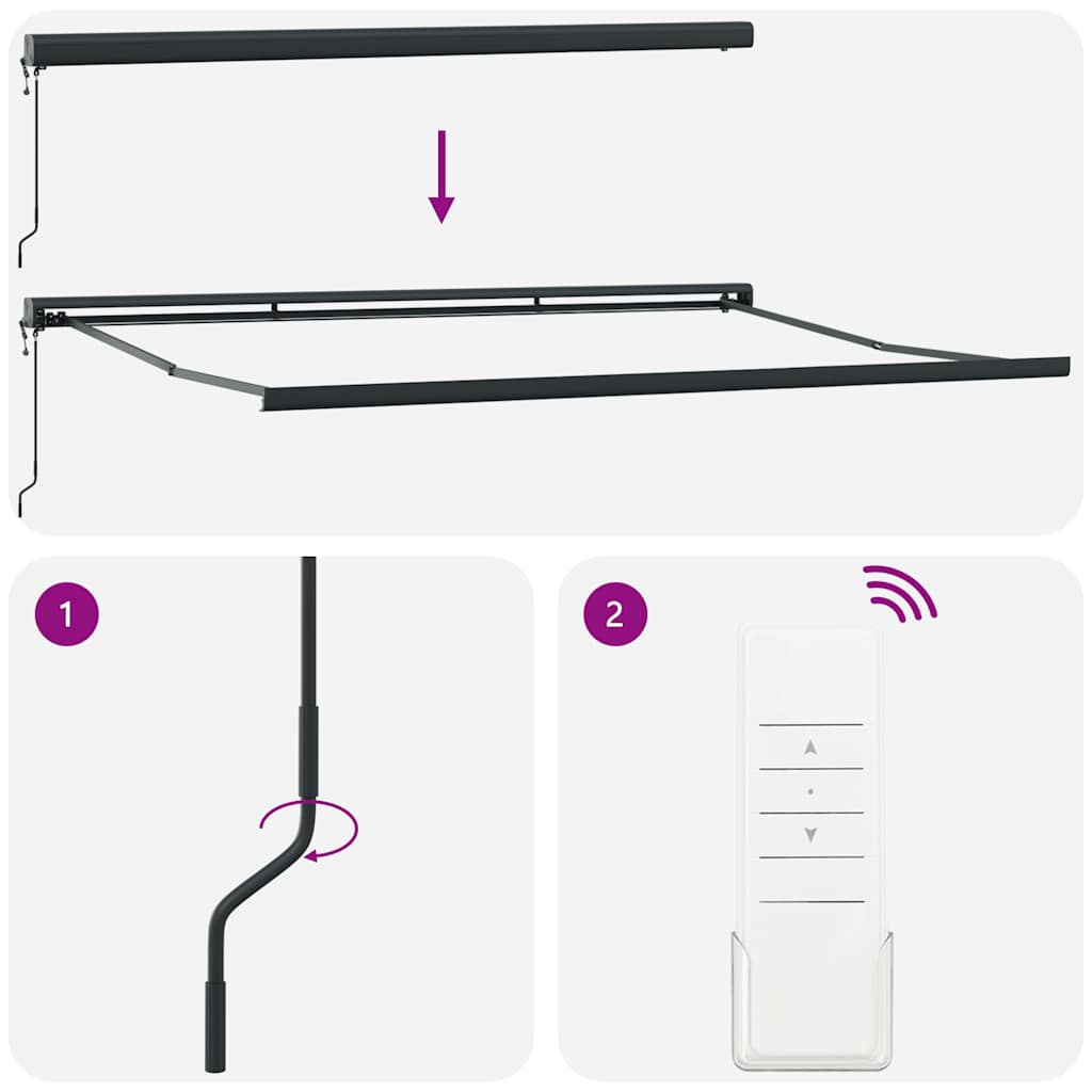 Markis infällbar orange och brun 4,5x3 m tyg&aluminium