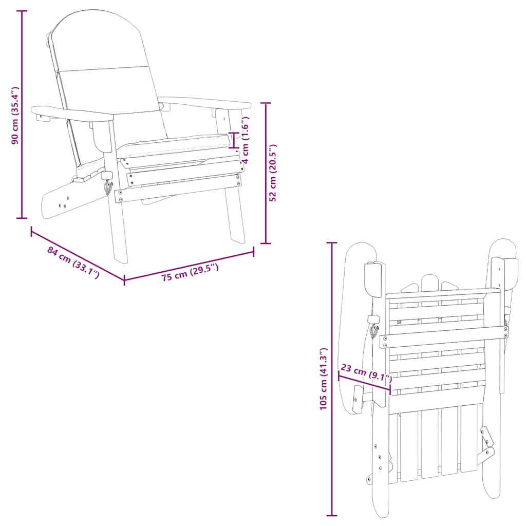 Däckstol med dynor massivt akaciaträ