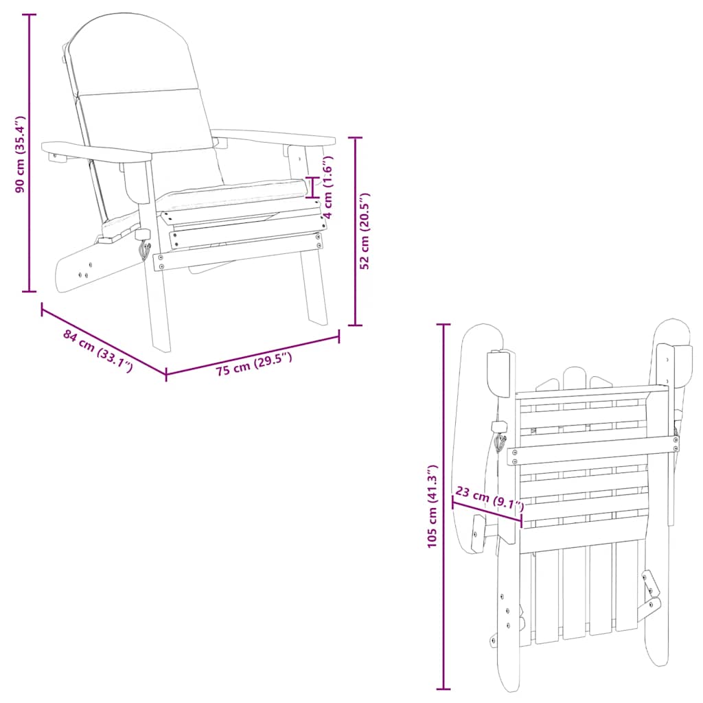Däckstol med dynor massivt akaciaträ