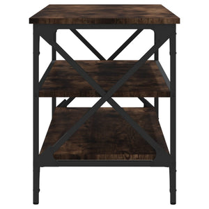 Tv-bänk rökfärgad ek 100x40x50 cm konstruerat trä