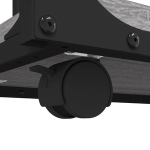 Sidobord med hjul grå sonoma 50x35x55,5 cm konstruerat trä