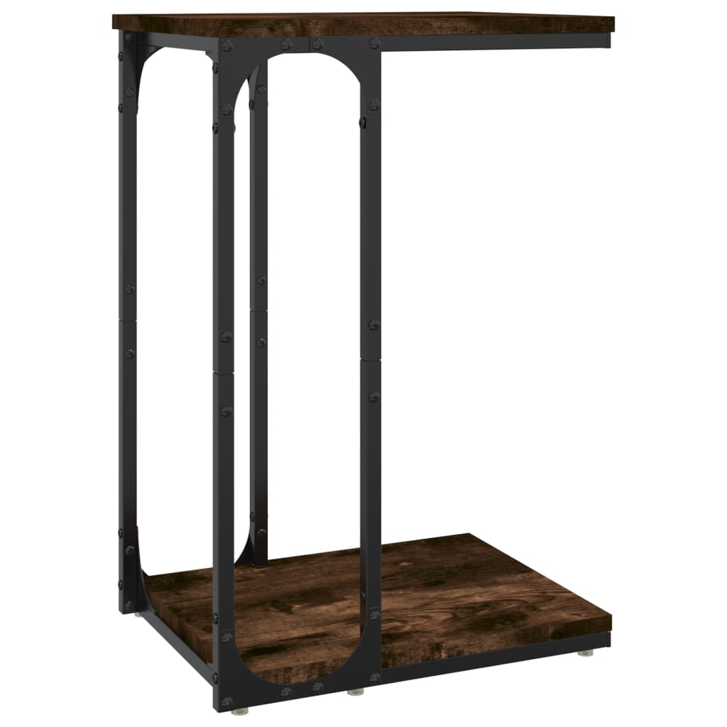 Soffbord rökfärgad ek 40x30x60 cm konstruerat trä