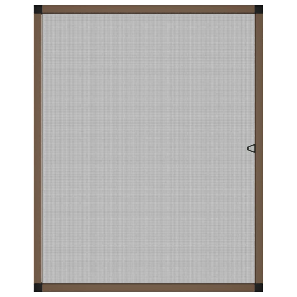 Insektsnät för fönster brun 100x120 cm