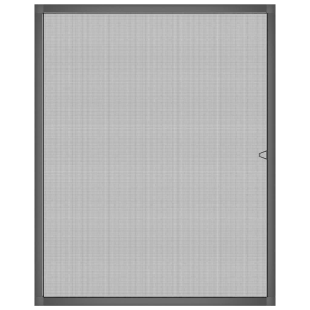 Insektsnät för fönster antracit 80x100 cm