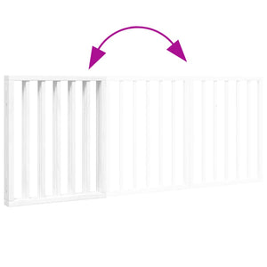 Hundgrind hopfällbar 3 paneler vit 150 cm poppel