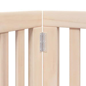 Hundgrind med dörr vikbar 6 paneler 300 cm poppelträ