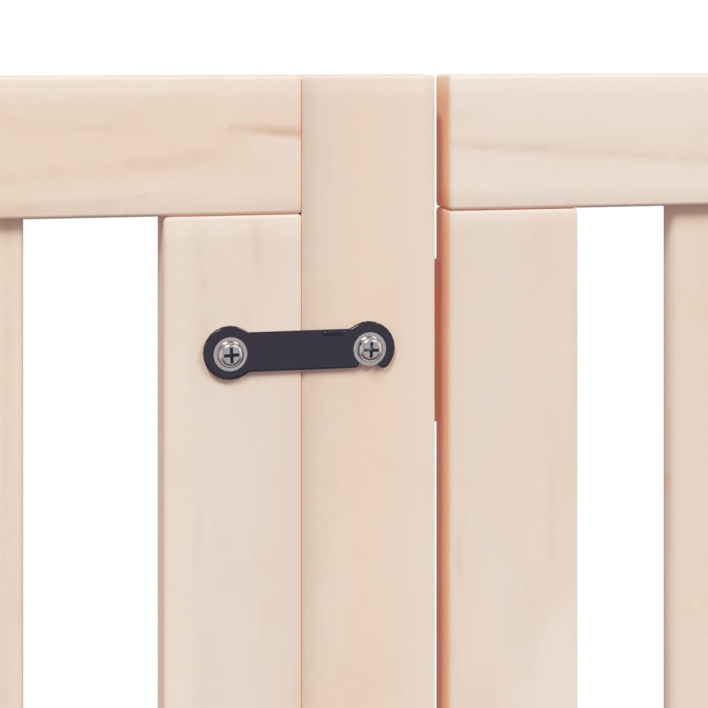 Hundgrind med dörr vikbar 6 paneler 300 cm poppelträ