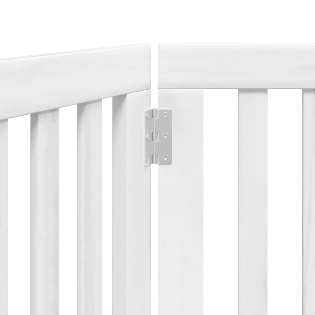 Hundgrind hopfällbar 3 paneler vit 150 cm poppel