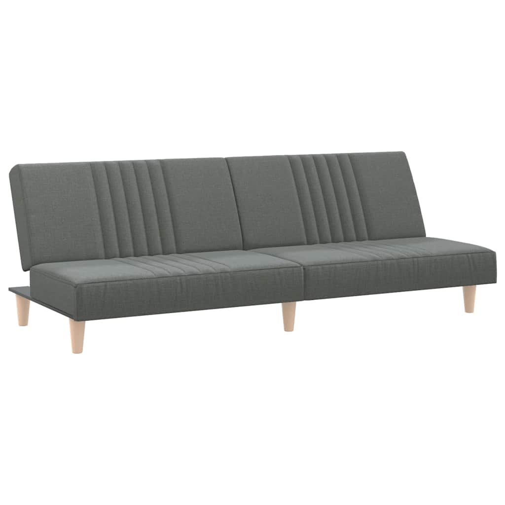 Bäddsoffa mörkgrå tyg