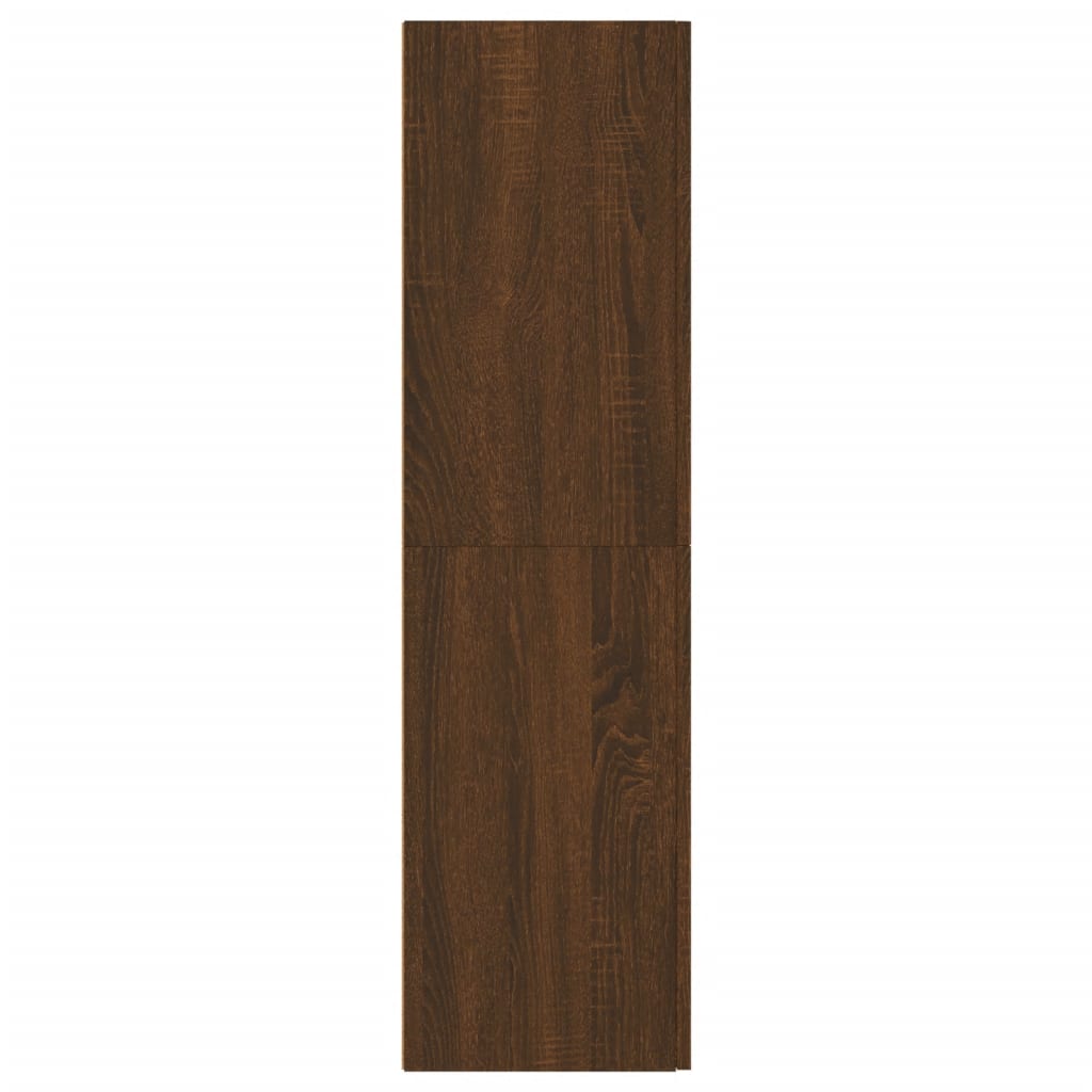 Väggmonterat tv-skåp brun ek 30,5x30x110 cm