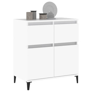 Byrå vit 60x35x70 cm konstruerat trä