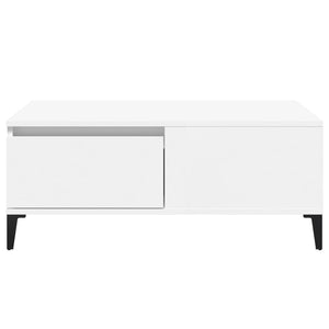 Soffbord vit 90x50x36,5 cm konstruerat trä