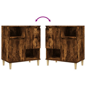 Byrå rökfärgad ek 60x35x70 cm konstruerat trä