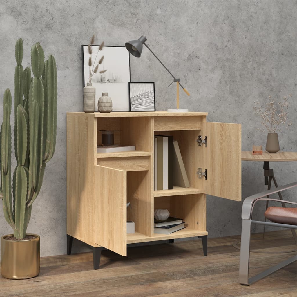 Byrå sonoma-ek 60x35x70 cm konstruerat trä