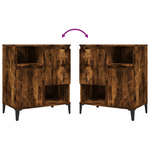 Byrå rökfärgad ek 60x35x70 cm konstruerat trä