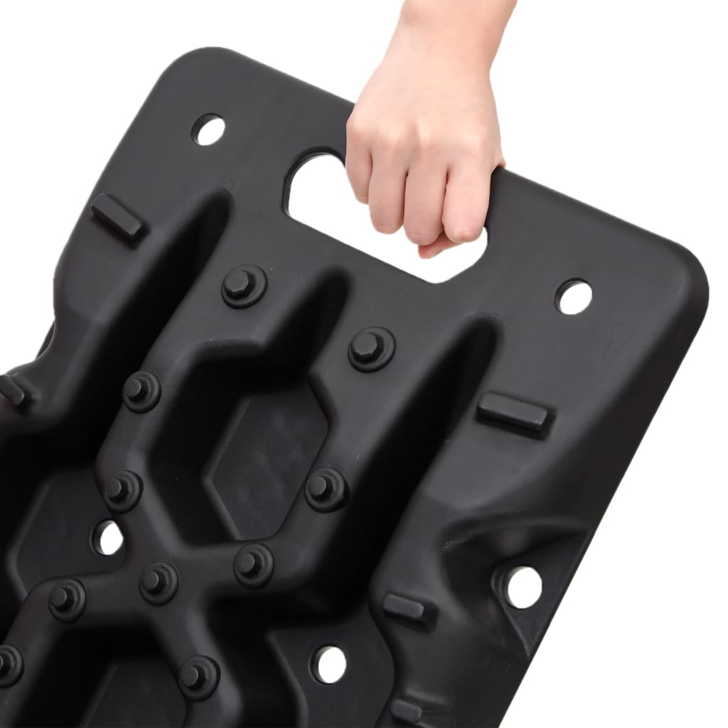 Greppmattor 2 st svart 107x31x7 cm nylon