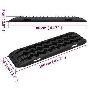 Greppmattor 2 st svart 106x30,5x7 cm nylon