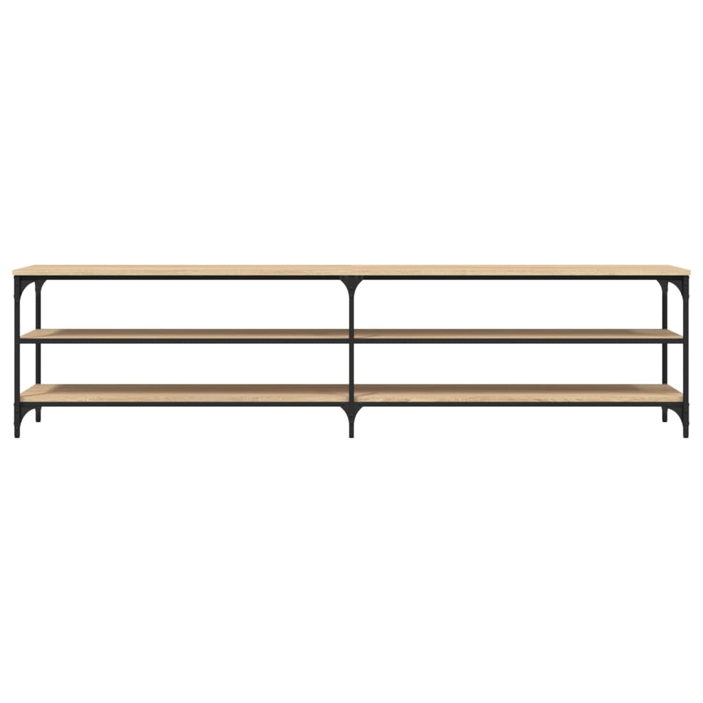 Tv-bänk sonoma-ek 200x30x50 cm konstruerat trä och metall