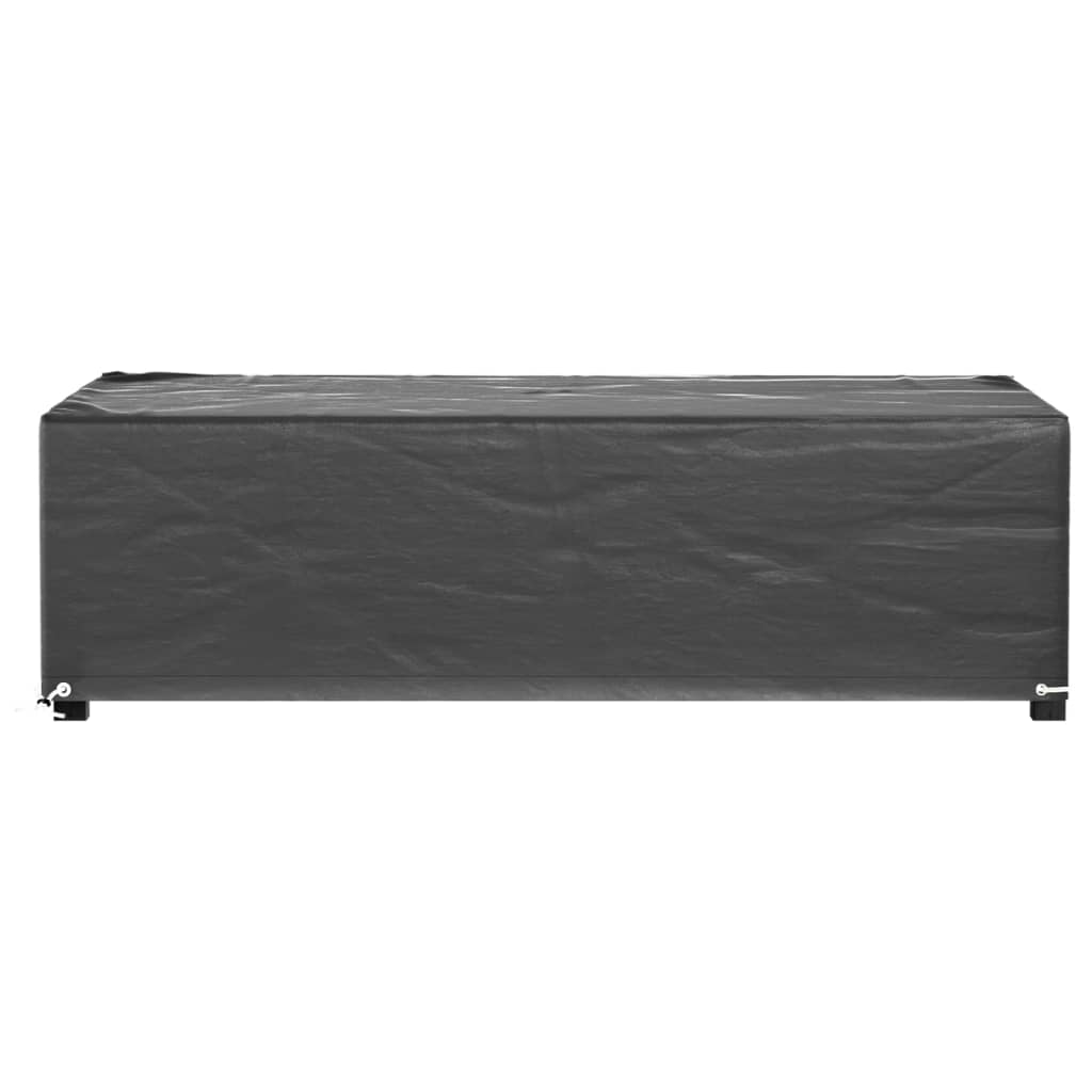 Överdrag för trädgårdsmöbler 8 ölj. 125x70x35 cm rektangulärt