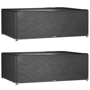 Överdrag för utemöbler 2 st 12 ölj. 270x180x90 cm rektangulärt