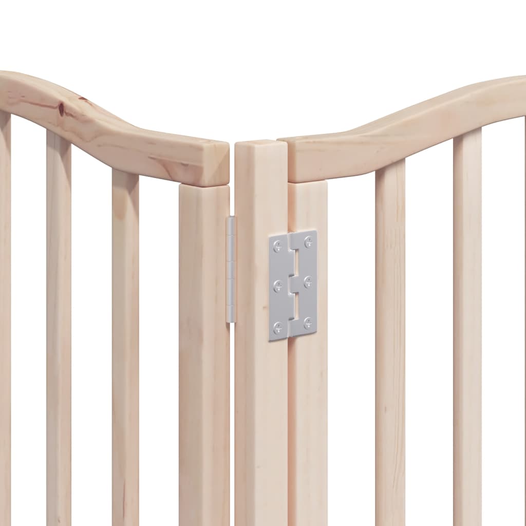 Hundgrind med dörr vikbar 9 paneler 450 cm poppel