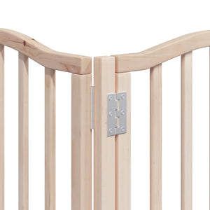 Hundgrind med dörr vikbar 9 paneler 450 cm poppel