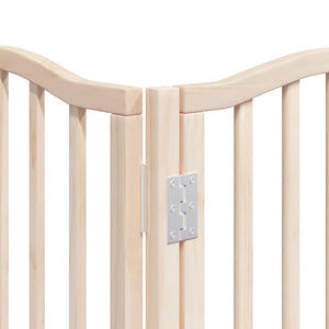 Hundgrind med dörr vikbar 9 paneler 450 cm poppel