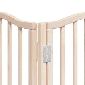 Hundgrind med dörr vikbar 15 paneler 750 cm poppel