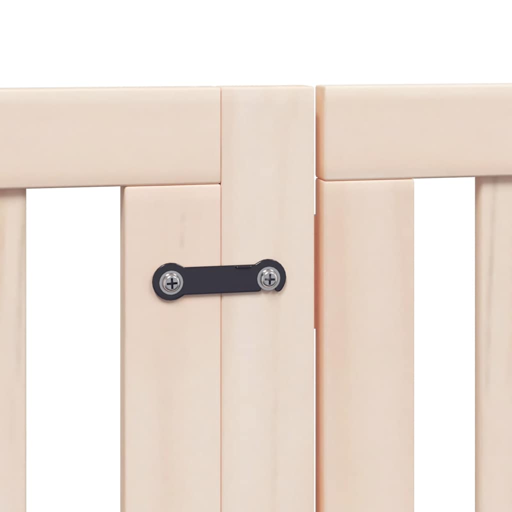 Hundgrind med dörr vikbar 15 paneler 750 cm poppel