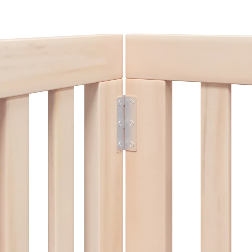 Hundgrind med dörr vikbar 15 paneler 750 cm poppel