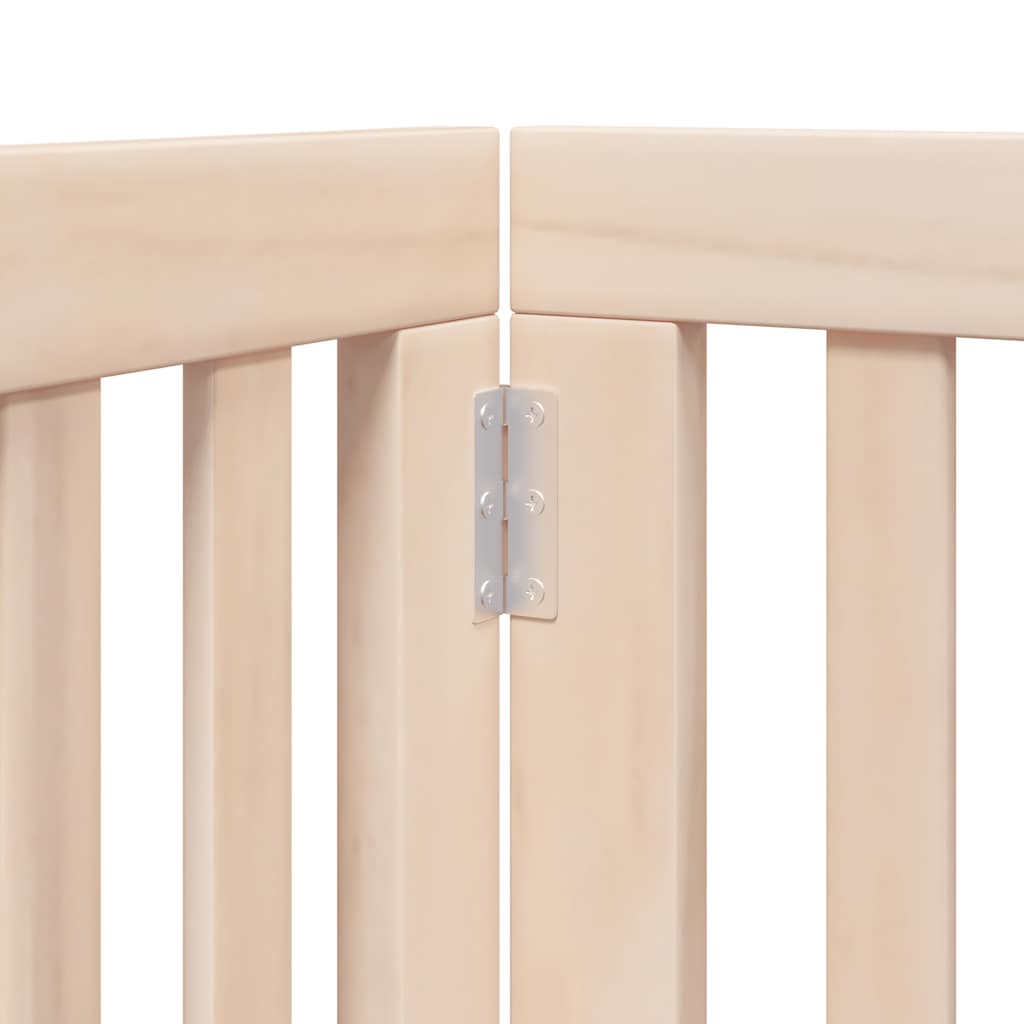 Hundgrind med dörr vikbar 9 paneler 450 cm poppel