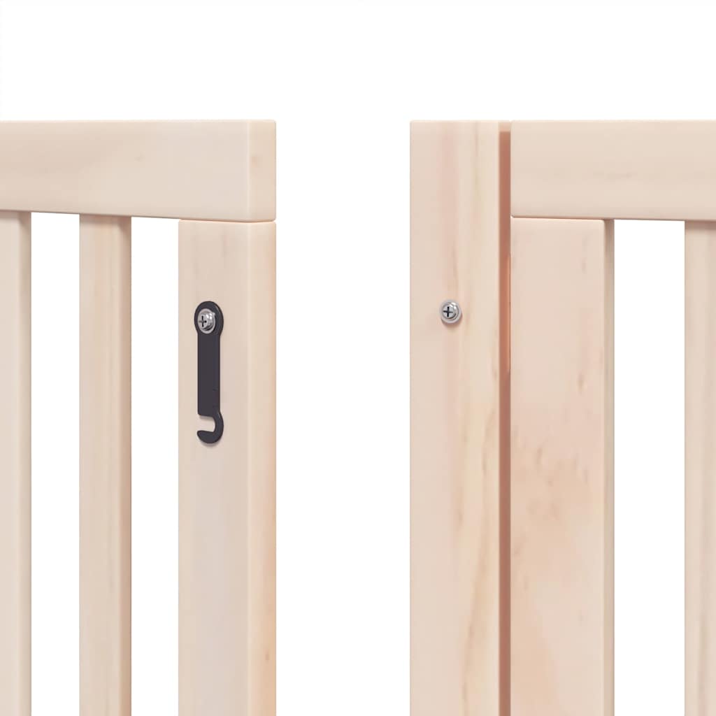 Hundgrind med dörr vikbar 15 paneler 750 cm poppel